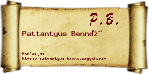 Pattantyus Bennó névjegykártya